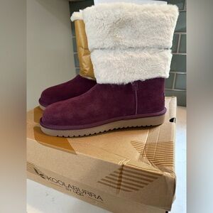 UGG koolaburra Women's Purple Suede faux fur Winter Boots Sz 7